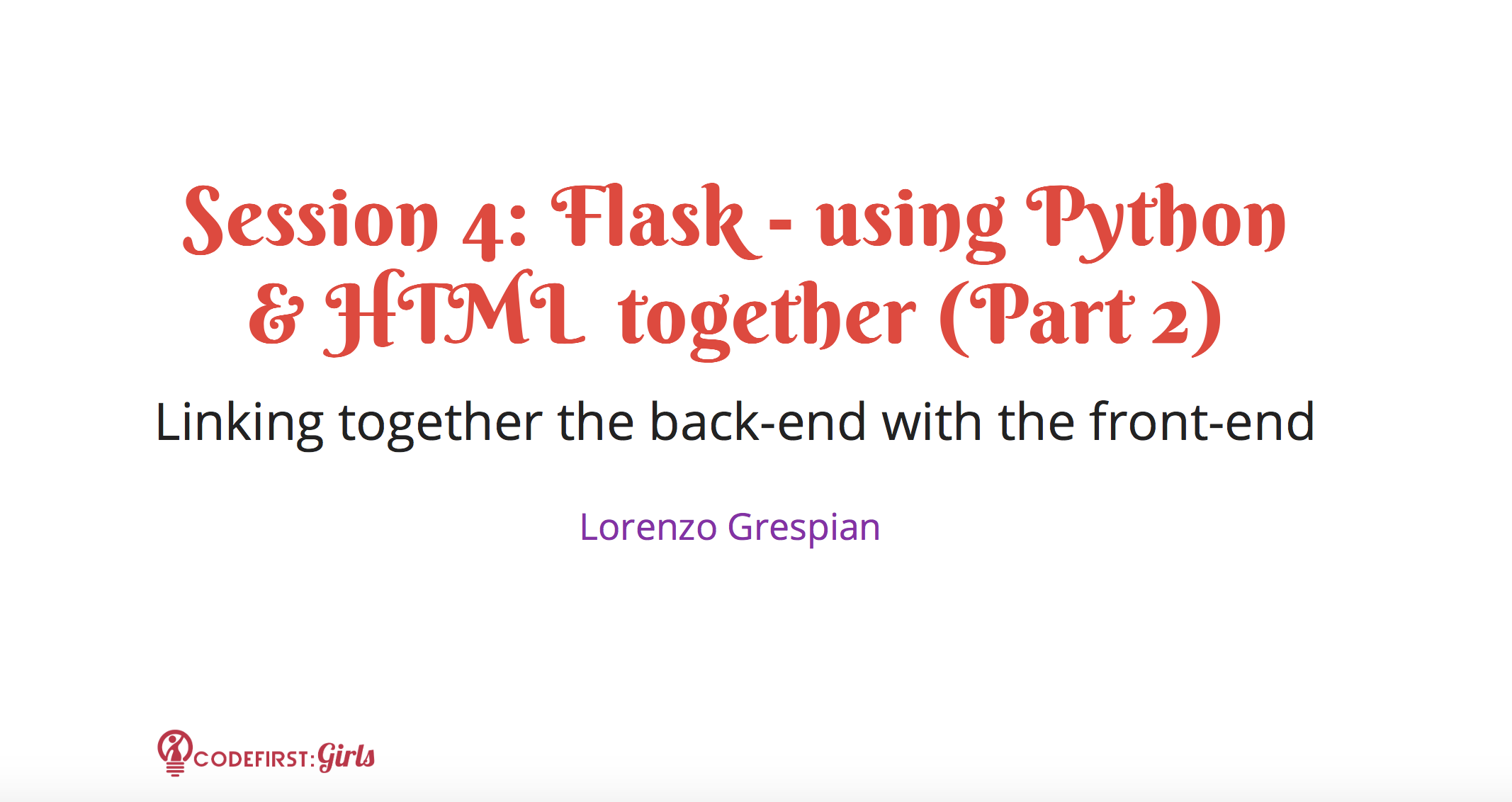 Code First: Advanced Python material