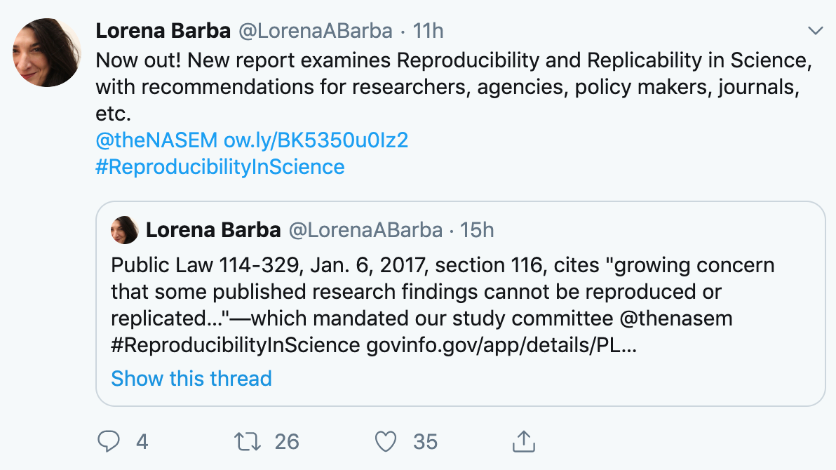 Lorena Barba tweet